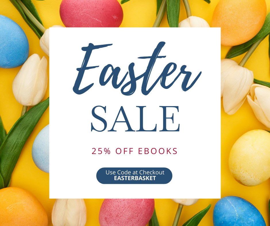 25% off all ebooks with coupon code EASTERBASKET
